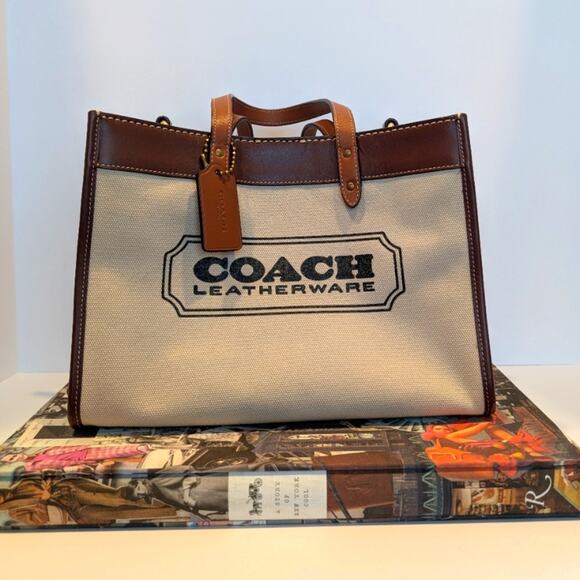 Coach Field Tote 30 C8459 in EUC - Canvas and Leather with Dustbag - Picture 1 of 16
